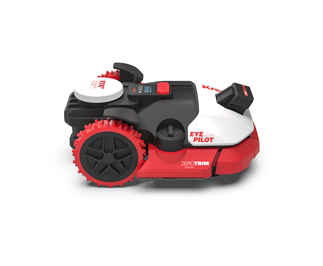 KRESS EyePilot RTKn AI Robotic Lawn Mower (3000m², Stereo VSLAM Camera, ZeroTrim, Electronic Height, 4G)