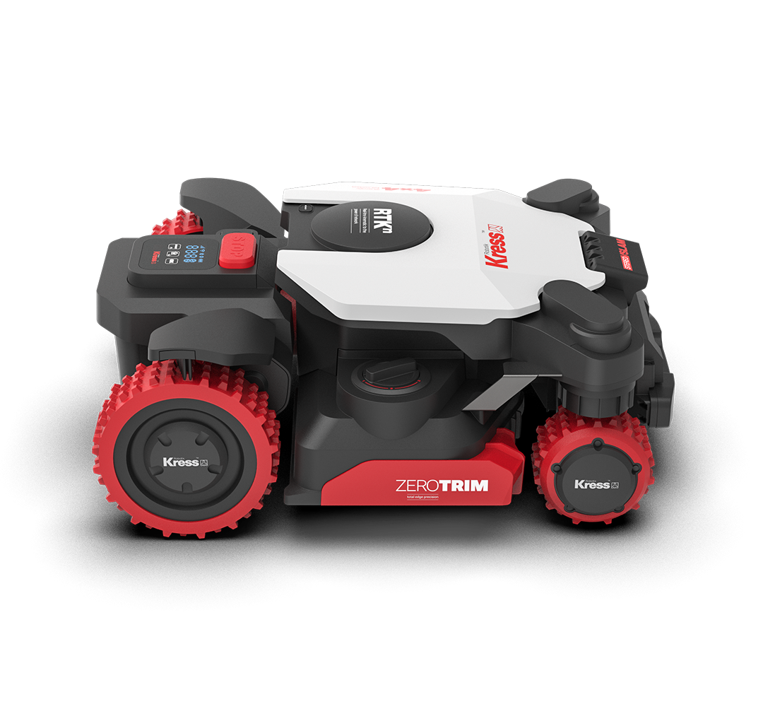 KRESS EyePilot 4x4 RTKn AI AWD Robotic Lawn Mower (1500m², Stereo VSLAM Camera, ZeroTrim, Electronic Height, 4G)