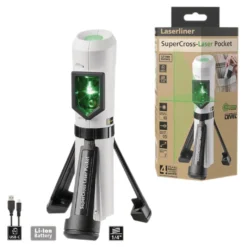 LASERLINER Supercross-Laser Pocket Cross Line Laser (2 Line, Green)