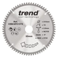 TREND CRAFTPRO Saw Blade (210x30mm, 72T, TC)