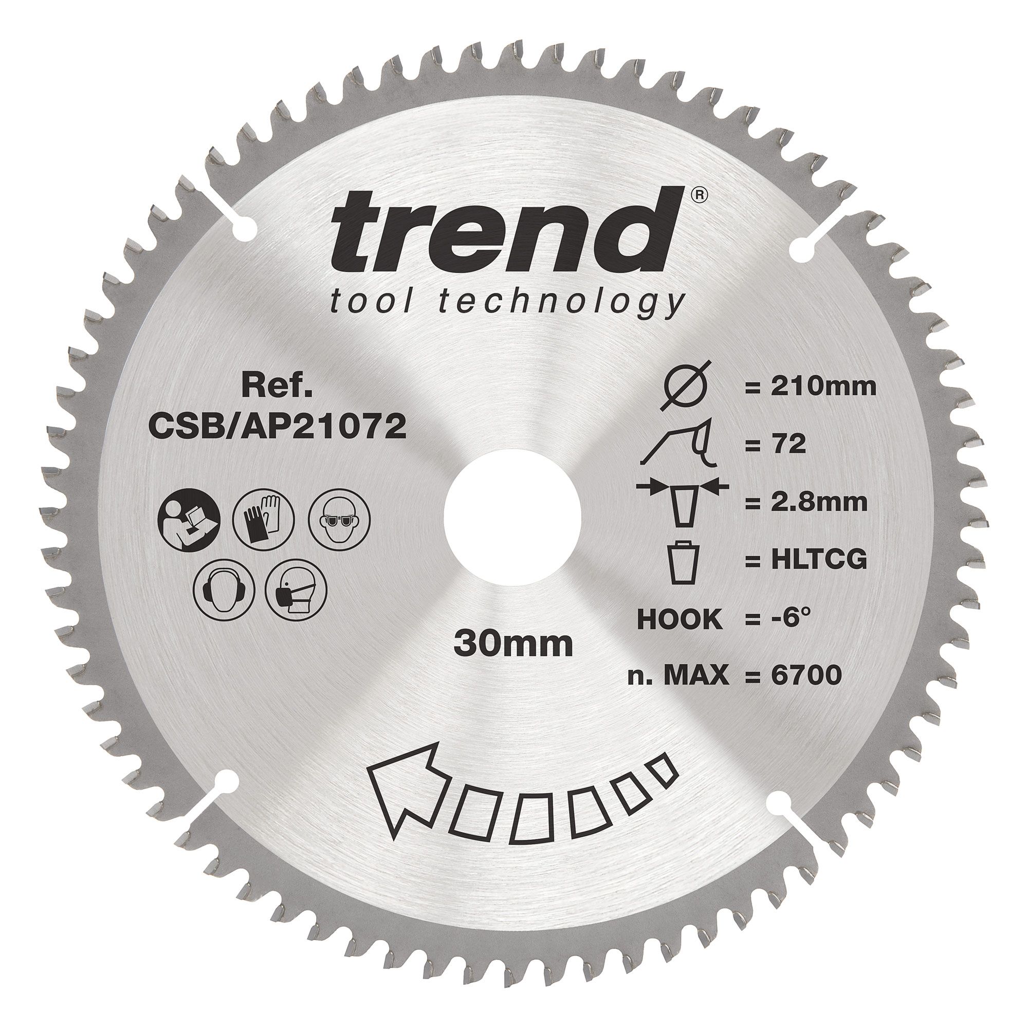 TREND CRAFTPRO Saw Blade (210x30mm, 72T, TC)