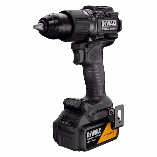 DeWalt McLaren 18v XR Combi Drill Kit (2x5Ah, 90Nm, 2 Speed,ANTI ROTATION SYSTEM)