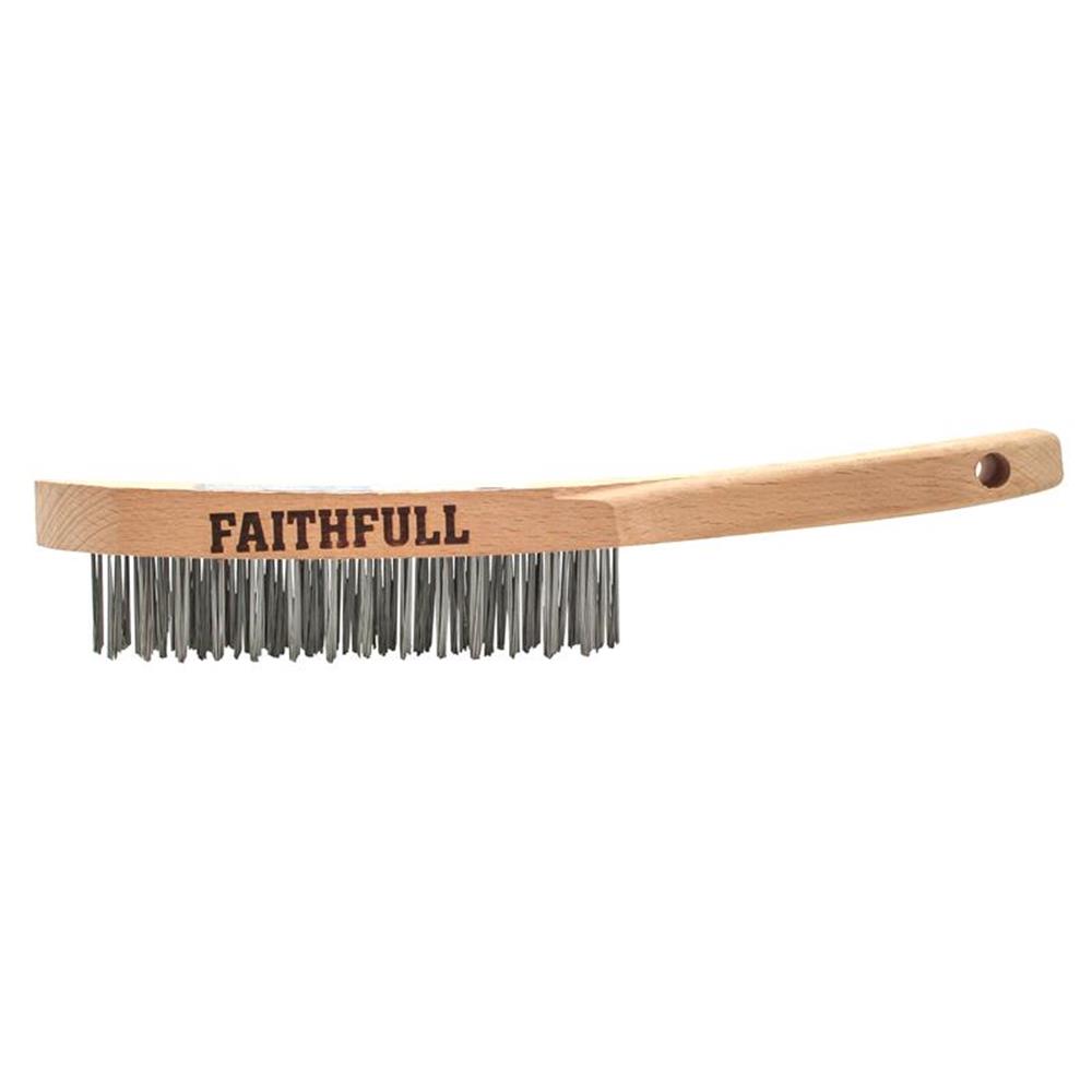 FAITHFULL Wire Brush (4 Row, Stainless Steel)