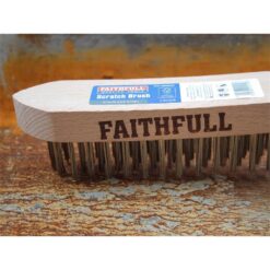 FAITHFULL Wire Brush (4 Row, Stainless Steel) - Image 4