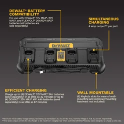 DEWALT 4 x Port 4A Charger(4amp, 12V/18V/54V) - Image 4