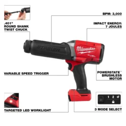 MILWAUKEE 18V Hammer Chisel Bare Unit (10mm, 7J, M18FCH-0X) - Image 6