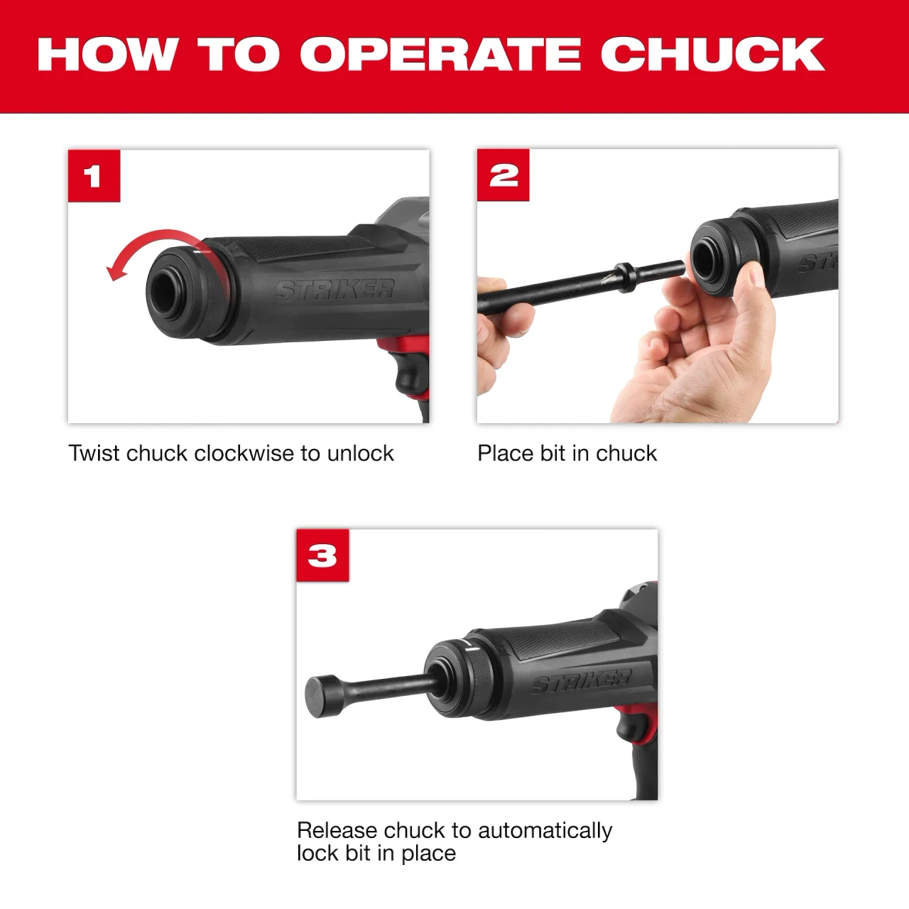 MILWAUKEE 18V Hammer Chisel Bare Unit (10mm, 7J, M18FCH-0X) - Image 7