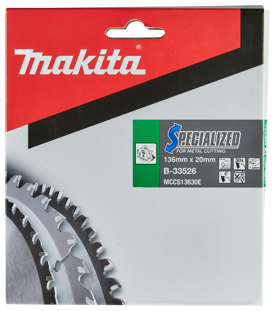 MAKITA Circular Saw Blade (30T, 136x1.5x20mm, Specialized, Steel) - Image 2