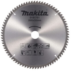 MAKITA Circular Saw Blade (80T, 260x2.6x30mm, Aluminium)