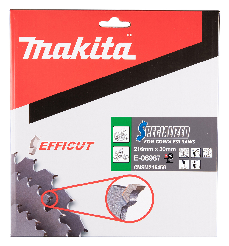 MAKITA Circular Saw Blade (45T, 216x2x30mm, Efficut) - Image 4