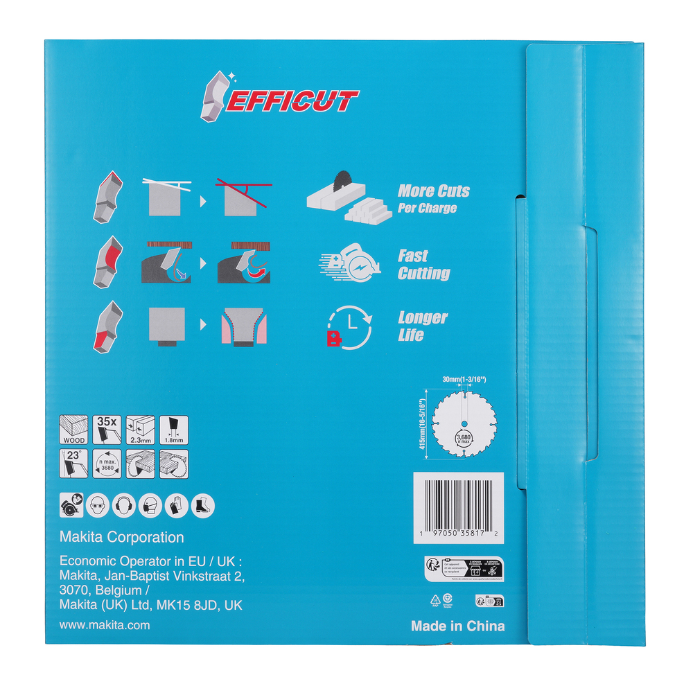 MAKITA Circular Saw Blade (35T, 415x2.3x30mm, Efficut) - Image 3
