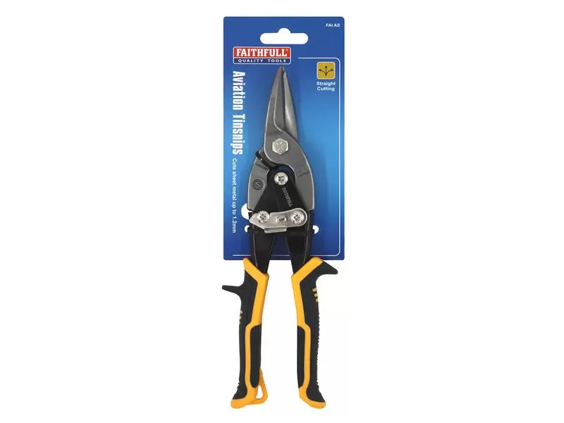 FAITHFULL Compound Aviation Snips (250mm/10", Straight Cut) - Image 2