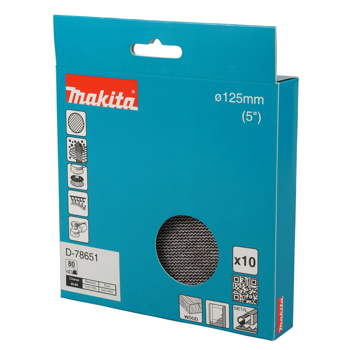 MAKITA Net Sanding Disc (80G, 125mm, 10 Piece)