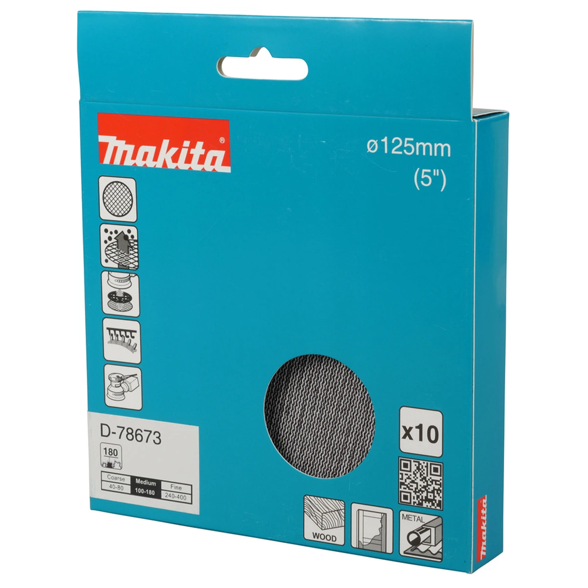 MAKITA Net Sanding Disc (180G, 125mm, 10 Piece)