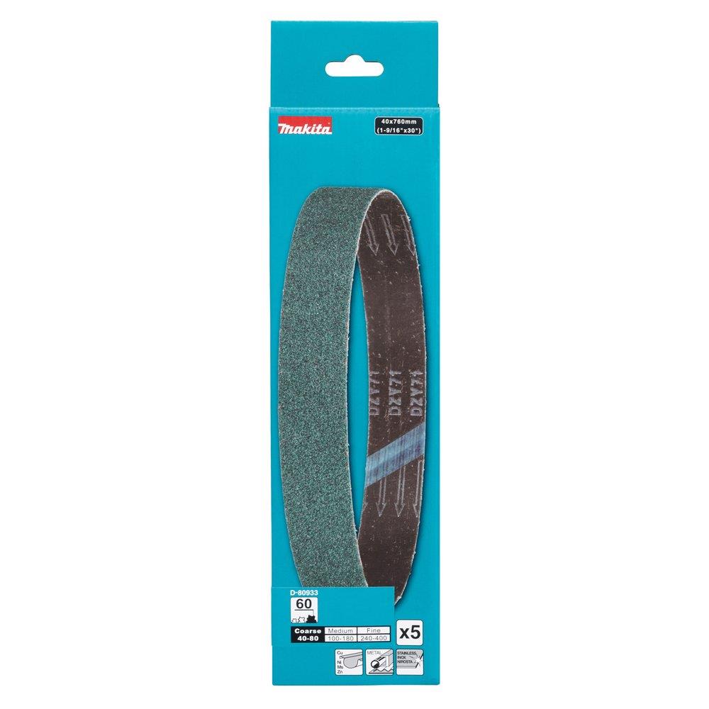 MAKITA Sanding Belt (60G, 40x760mm, 5 Piece, BS002G)