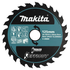 MAKITA Circular Saw Blade (25T, 125x1.35x20mm, Efficut)