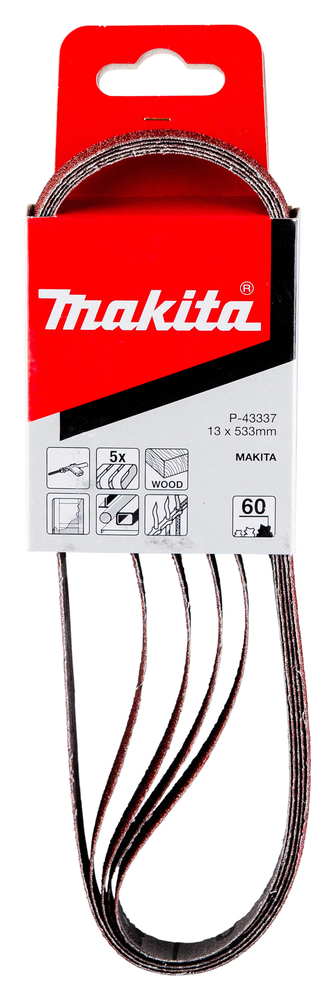 MAKITA Sanding Belt (60G, 13x533mm, 5 Piece) - Image 3