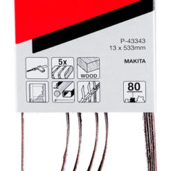 MAKITA Sanding Belt (80G, 13x533mm, 5 Piece) - Image 3